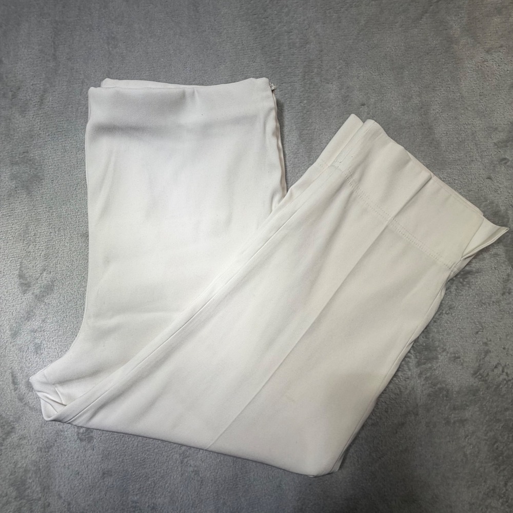 Vintage Banana Bay White Resortwear Pants High Waist Side Zip Size M 31 Waist